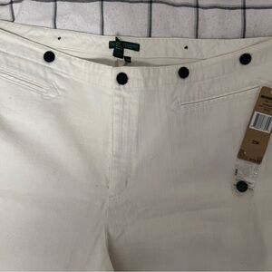 Ralph Lauren Cream Button-Front Jeans
